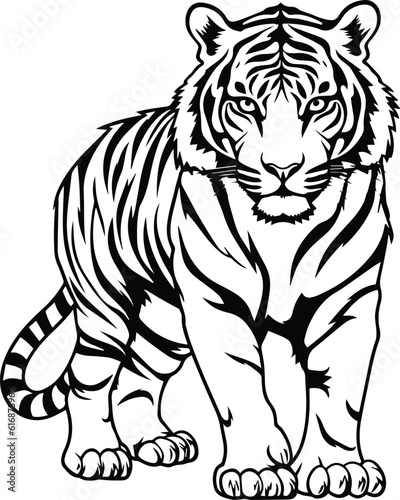 Tiger Logo Monochrome Design Style © FileSource