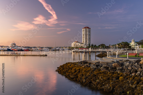 Nanaimo downtown view in morning 