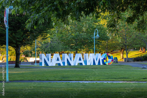 Nanaimo sign in Maffeo Sutton park
