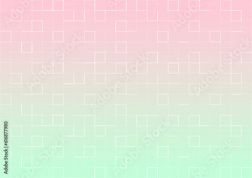 Abstract gradient mosaic for texture background. Graphic design with outline effect, white frame, and square shapes for the pattern concept. Gradient background.