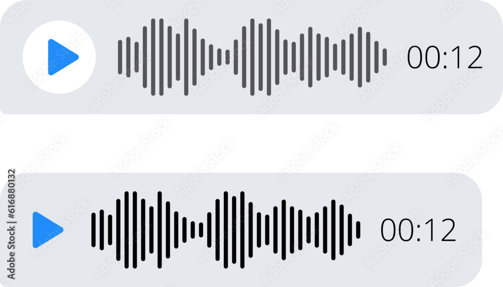 Voice message icon - audio message. Modern flat with voice chat vector image