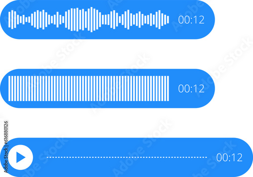 Voice message icon - audio message. Modern flat with voice chat vector image