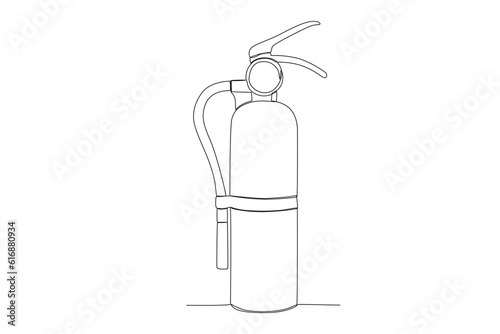 Vector simple line of apar one line concept of fire department equipment drawing and continuous line.
 photo