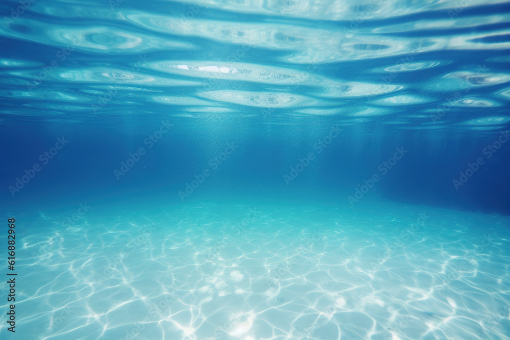 Obraz premium Blue and surface underwater background