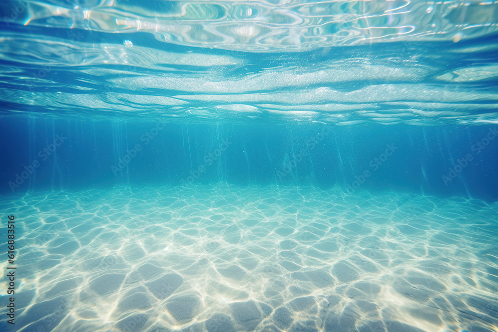 Blue and surface underwater background Blue and surface underwater background
