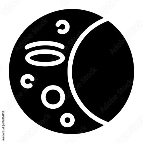 waning moon glyph icon