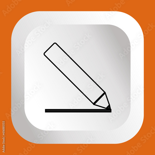 Pencil flat icon. Pencil, Write icon symbol illustration