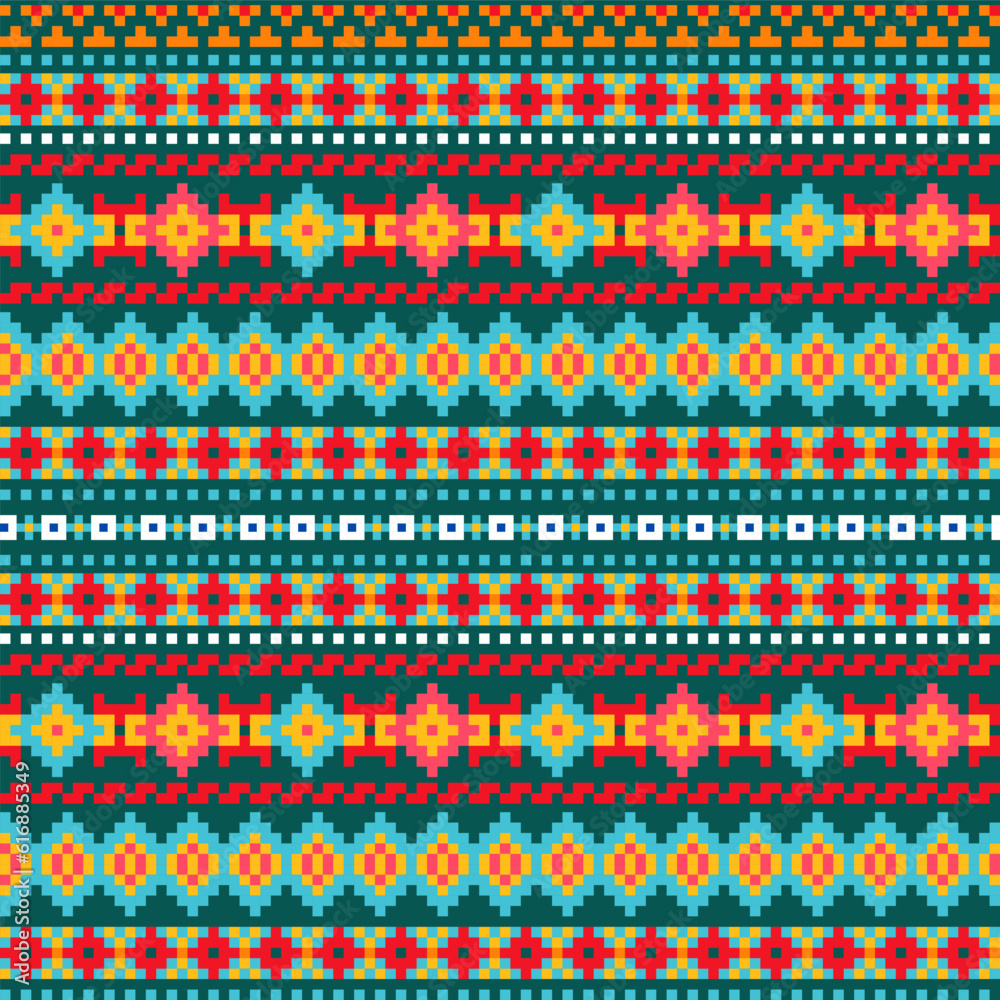 Seamless pattern colorful symmetrical stripes background, modern abstract wallpaper. Vector eps 10