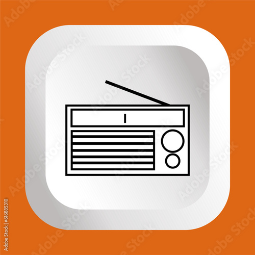 radio icon vector logo template