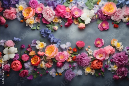 watercolor blossom valentine flower spring bouquet pastel color peonies background design. Generative AI.