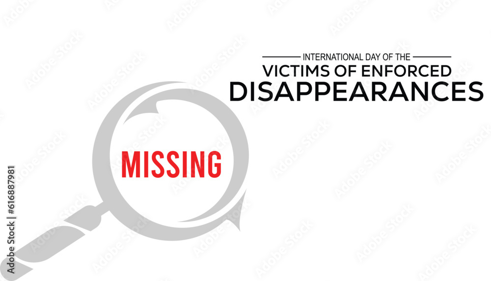 International Day of the Victims of Enforced Disappearances vector illustration. banner, Holiday, poster, card and background design. International Day of the Victims of Enforced Disappearances vector illustration. banner, Holiday, poster, card and background design.