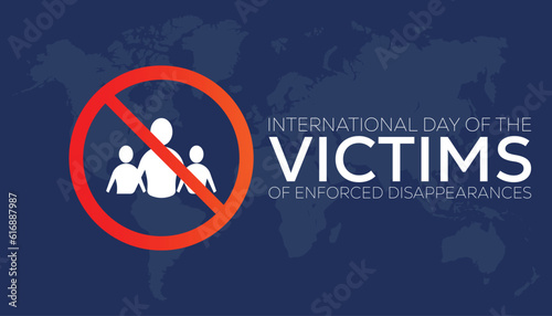International Day of the Victims of Enforced Disappearances vector illustration. banner, Holiday, poster, card and background design.