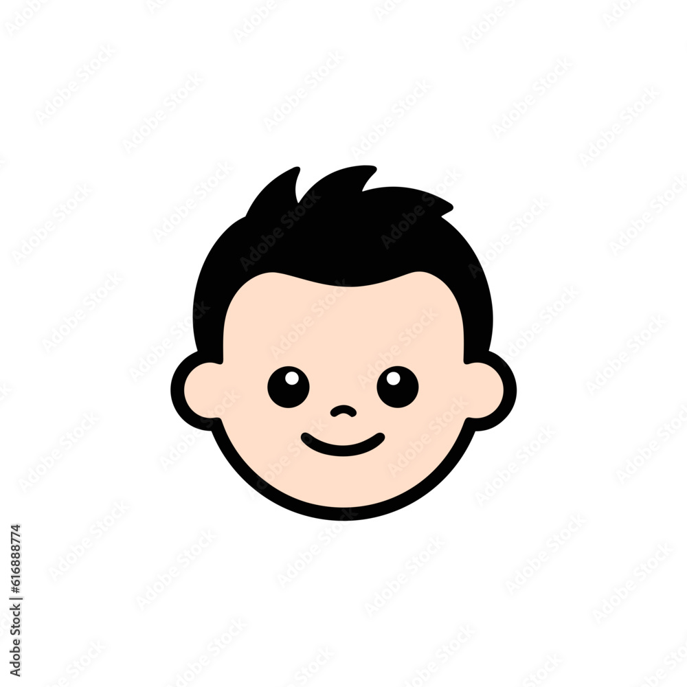 Cute Baby Face Logo