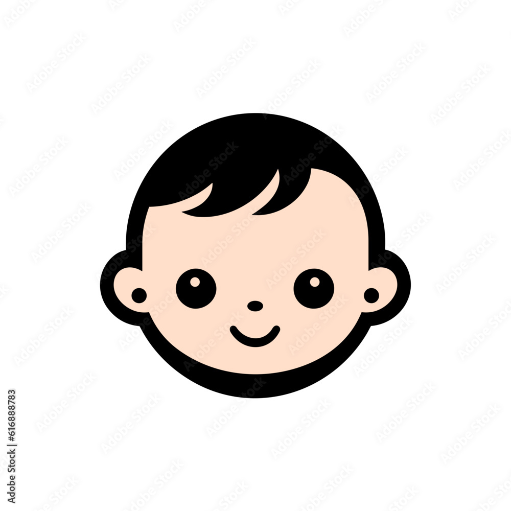 Cute Baby Face Logo