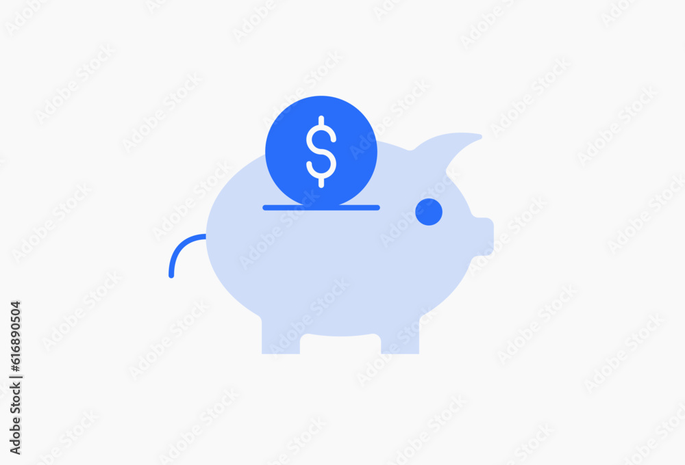 Geometric Piggy bank illustration in flat style design. Vector illustration and icon. Geometric Piggy bank illustration in flat style design. Vector illustration and icon.