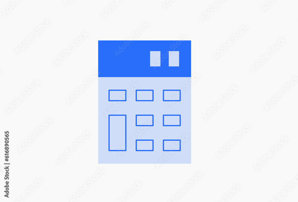 Geometric calculation illustration in flat style design. Vector illustration and icon. 