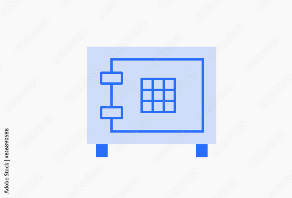 Geometric Safe money illustration in flat style design. Vector illustration and icon. Geometric Safe money illustration in flat style design. Vector illustration and icon.