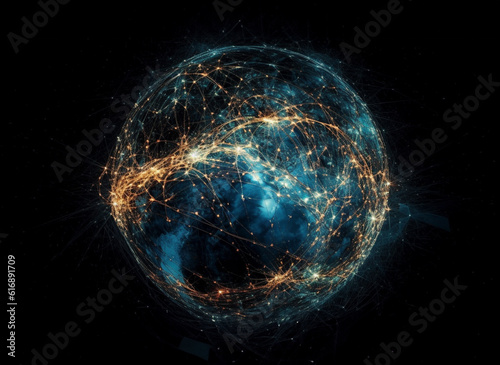 ネットワークシステムのイメージ　AIイラスト