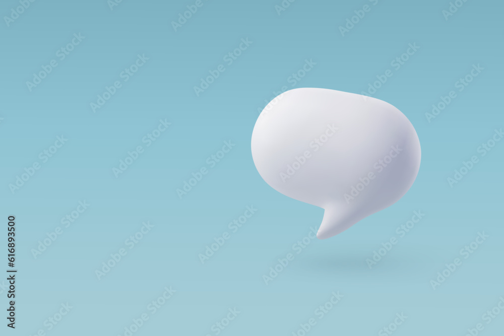 3D speech bubble. vector talking box, chatting box, message dialog balloon