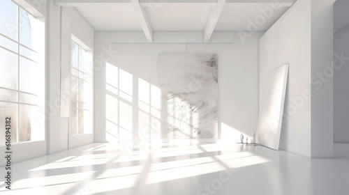 Abstract white interior