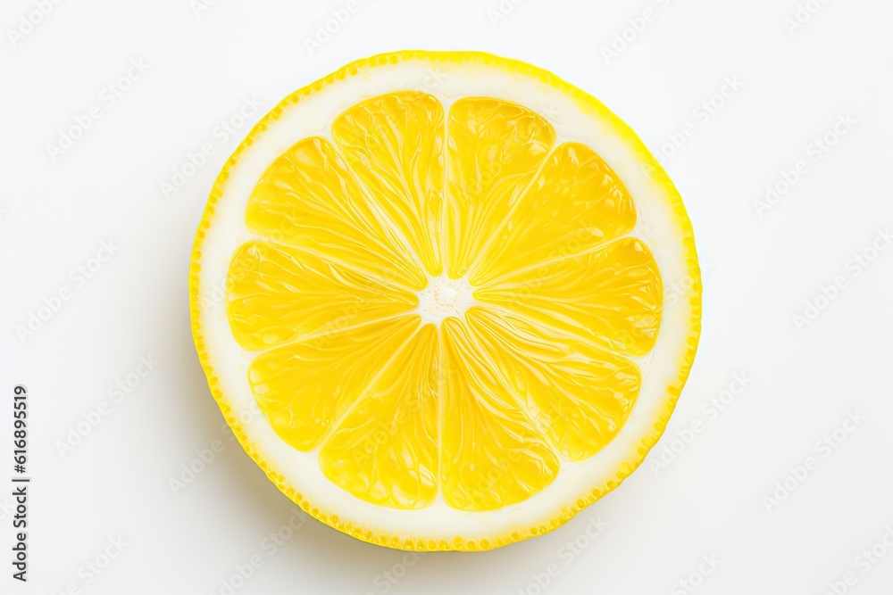 Refreshing citrus. Closeup of organic fresh sliced lemon on white background isolated Refreshing citrus. Closeup of organic fresh sliced lemon on white background isolated