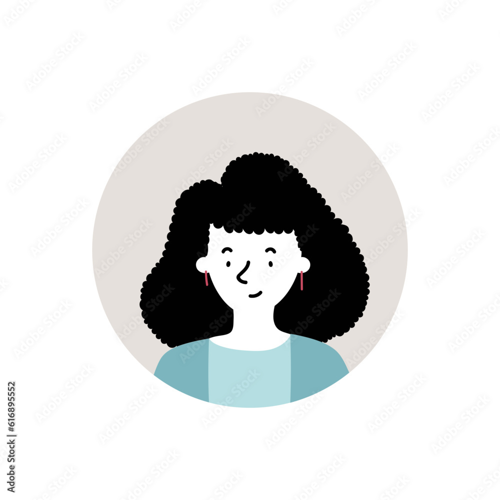 Person Portrait Circle Flat Illustration