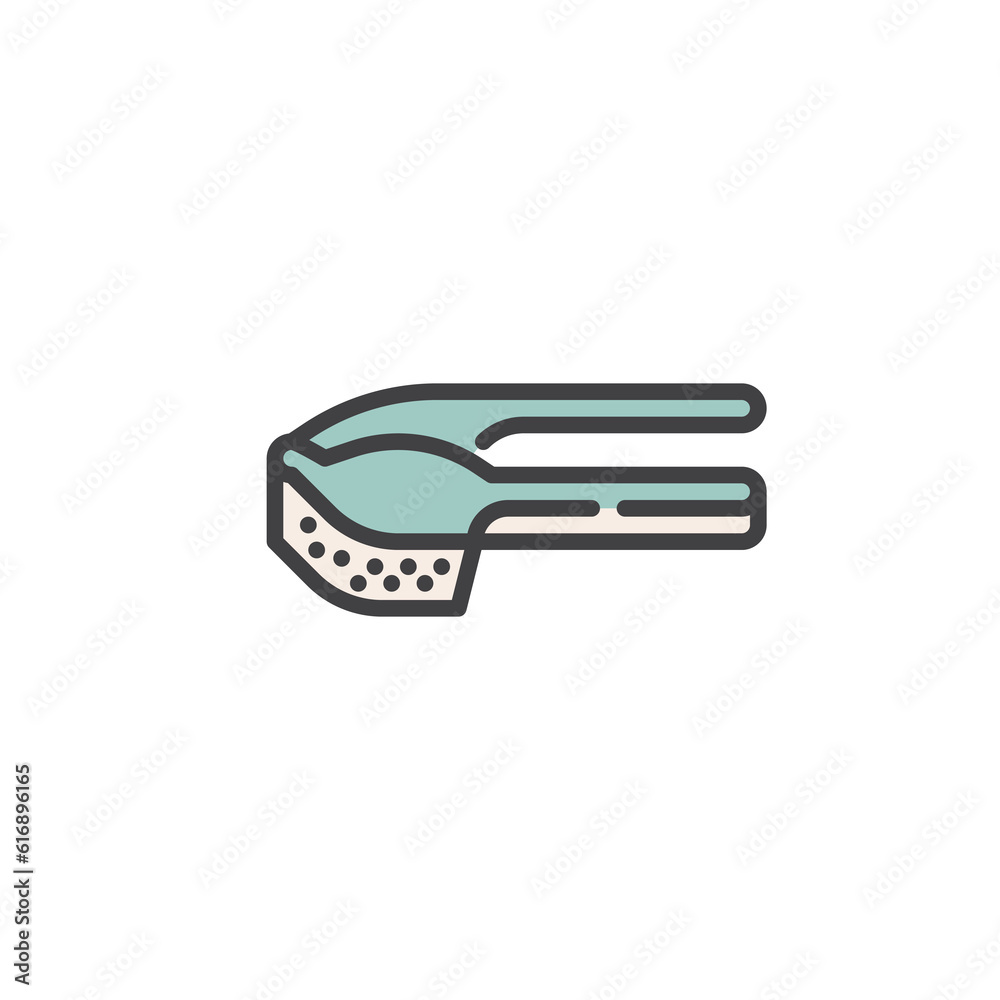 Garlic press filled outline icon Garlic press filled outline icon