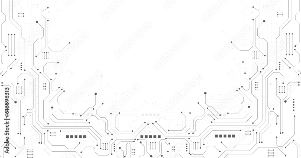 Technology black circuit diagram concept. High tech circuit board ...