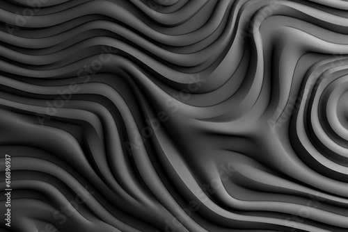 Graphic design art of abstract illusion of spiral with geometric shapes. AI generated.