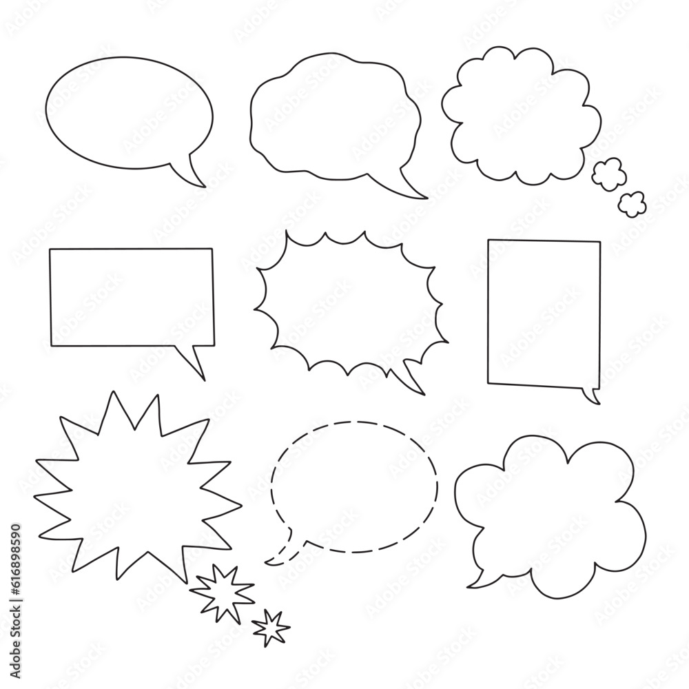 Illustration of the different callouts on a white background Illustration of the different callouts on a white background