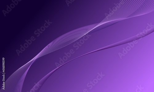 violet purple lines curves wave with smooth gradient abstract background