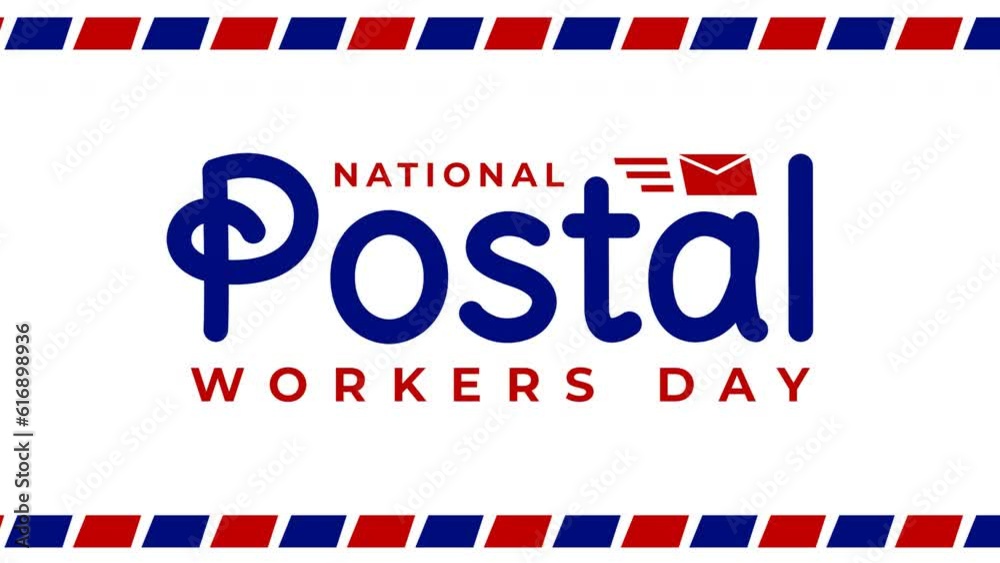National Postal Workers Day Text Animation with envelope on white and green background. Great for use in social media, advertising, and promotion for the celebration of National Postal Worker day National Postal Workers Day Text Animation with envelope on white and green background. Great for use in social media, advertising, and promotion for the celebration of National Postal Worker day