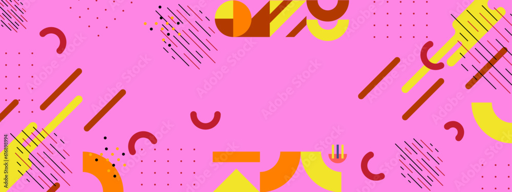 Modern colorful template banner background with geometric element