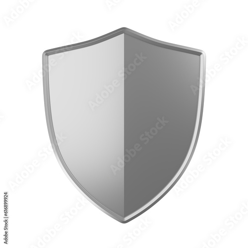 Fotografia silver badge shield guard protect isolated on white background element protect