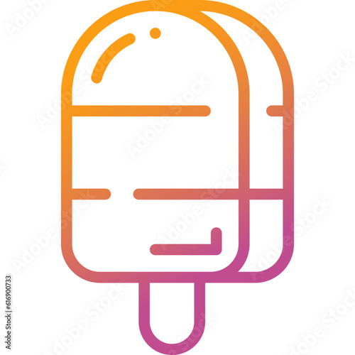 popsicle gradient line icon