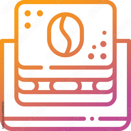tiramisu gradient line icon