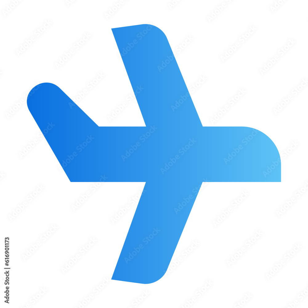 Obraz premium plane gradient icon