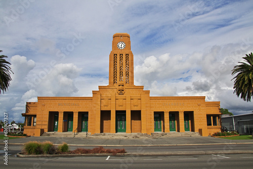 City hall in Westport, New Zealand photo