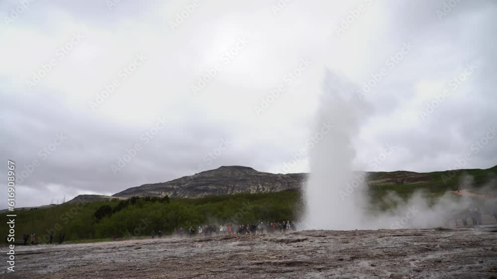 Geyser close up view in iceland Geyser close up view in iceland