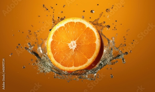 Orange Advertising Background For Social Media Post  Juicy Fruit for Healthy Nutrition. Generative Ai