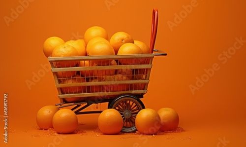 Orange Advertising Background For Social Media Post  Juicy Fruit for Healthy Nutrition. Generative Ai