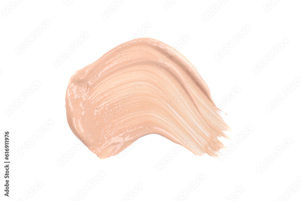 Smear liquid foundation cream isolated on white Smear liquid foundation cream isolated on white
