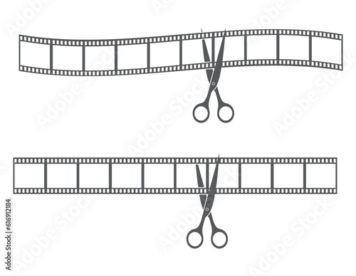 film strip with scissors