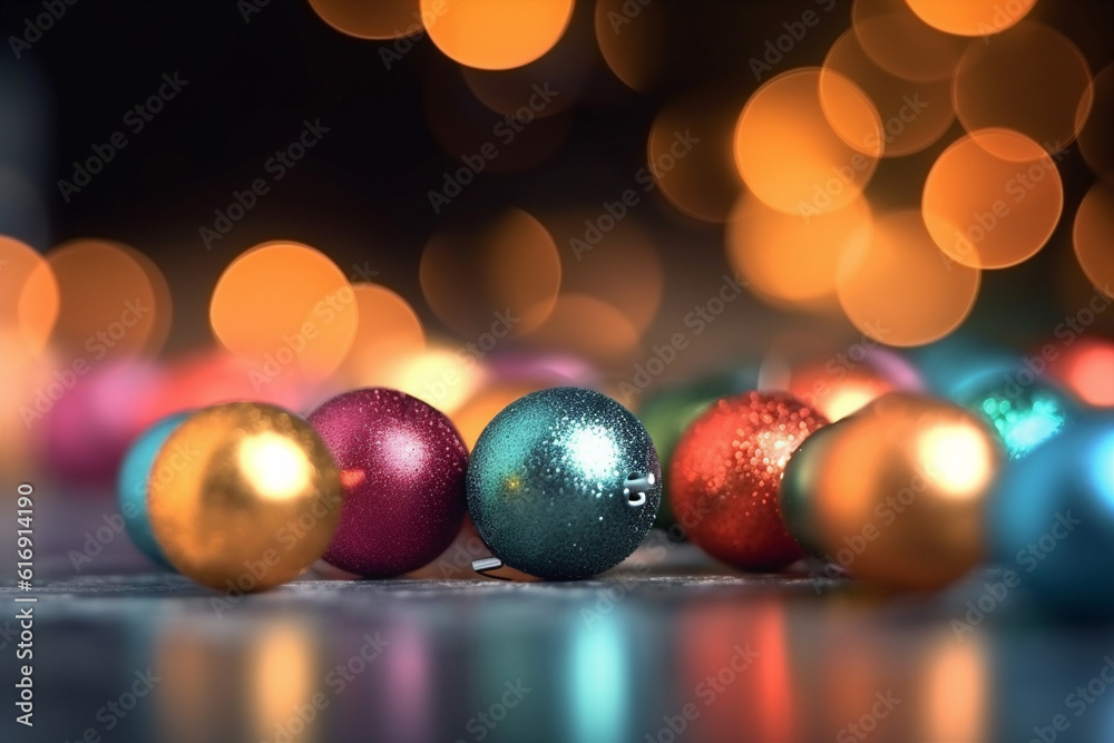 blurred simple bright Christmas background. AI generated.