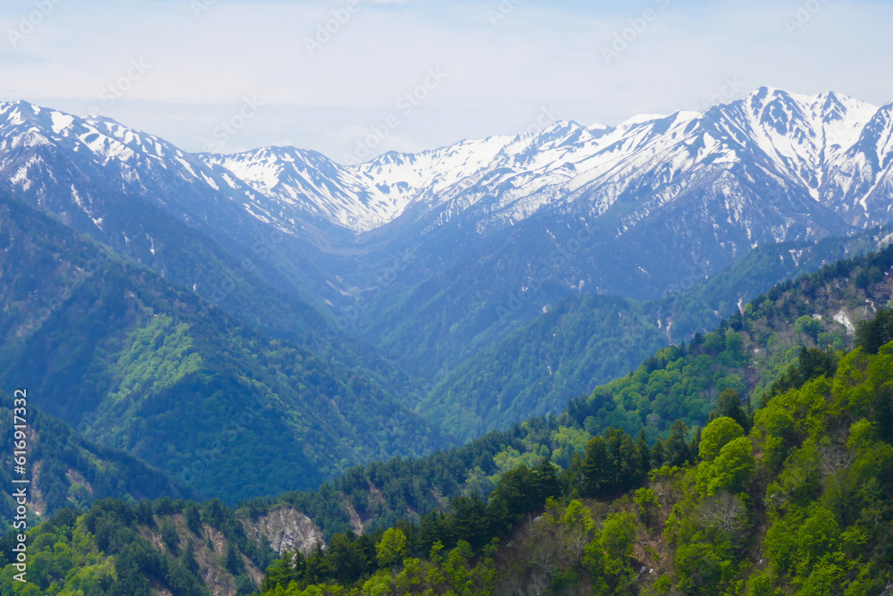 Fototapeta premium 北アルプスの山並み