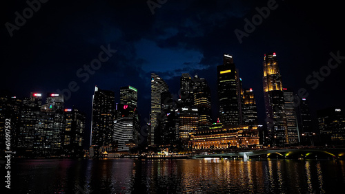 Singapore city at night is a sight to behold.