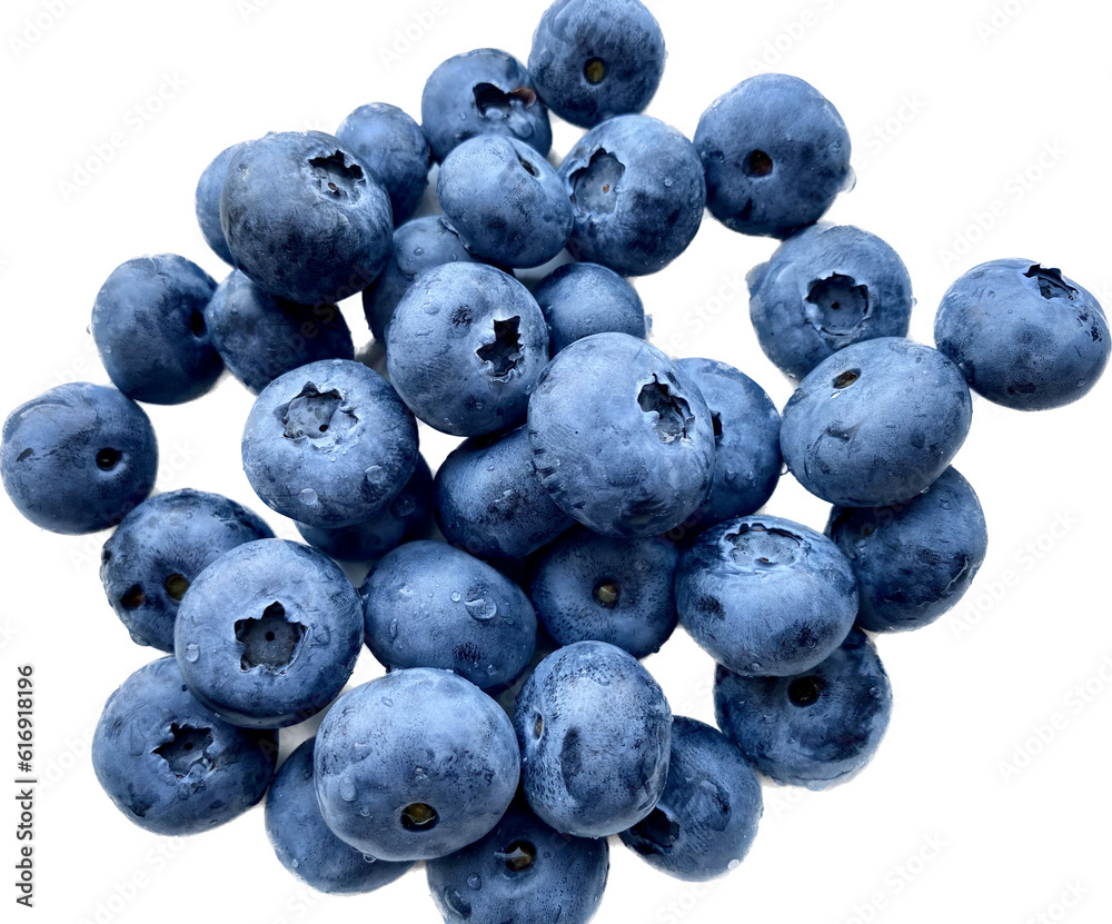 blueberries on white background, png, isolated, organic, eco, vegan food - obrazy, fototapety, plakaty 