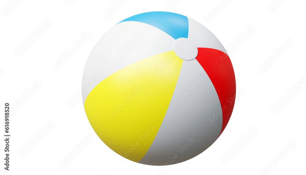 Colorful beach ball isolated on transparent background, PNG, Colorful beach ball isolated on transparent background, PNG,