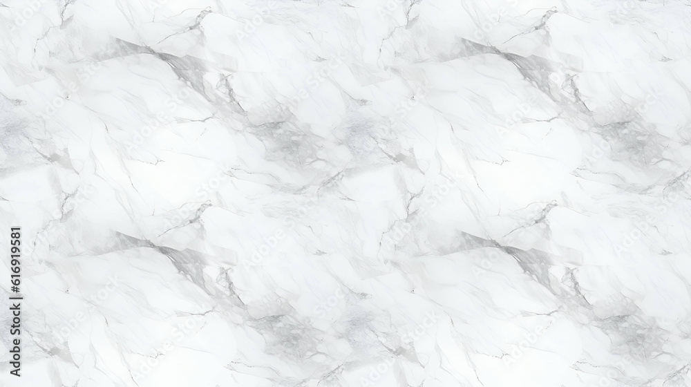 marbre blanc texture seamless sans bord pouvant se répéter à l'infini - IA générative - obrazy, fototapety, plakaty 