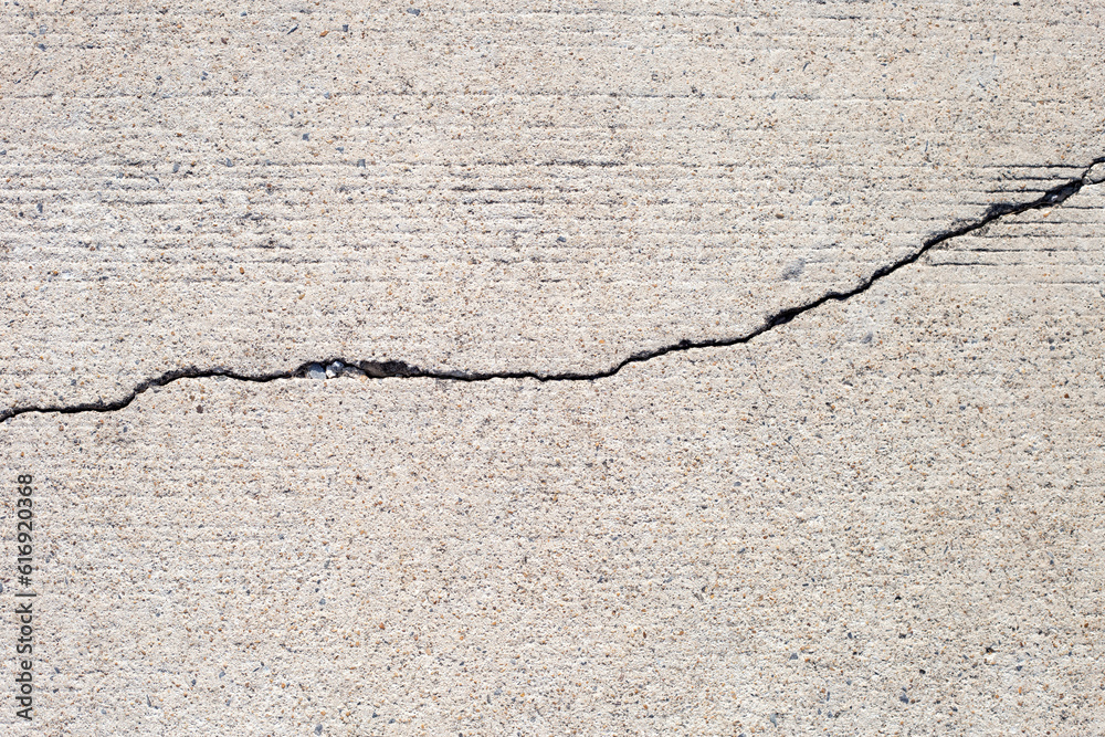 Obraz premium Home building problem. Cracked concrete floor